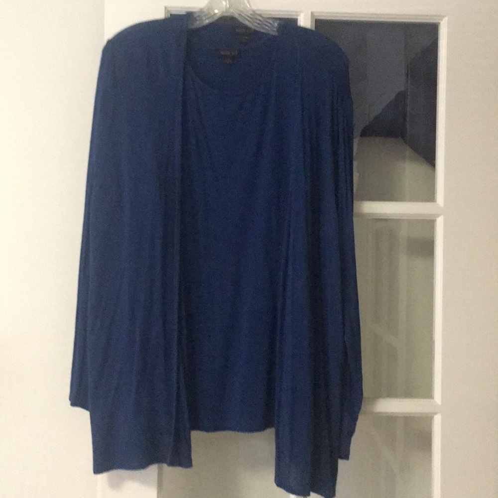 JJill long cardigan and tank set